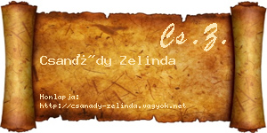 Csanády Zelinda névjegykártya